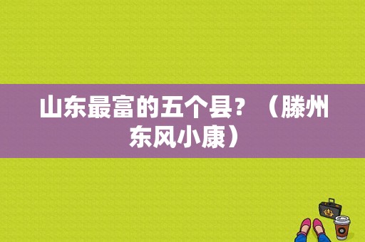 山东最富的五个县？（滕州东风小康）-图1